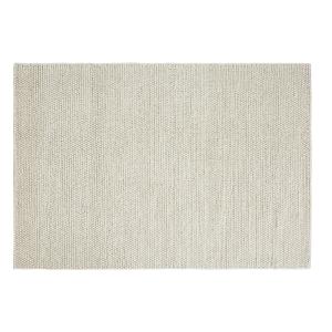 Tapis en laine nouée et coton beiges 160x230