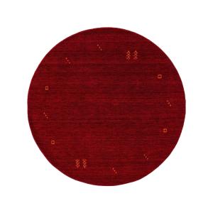 Tapis en laine rond rouge D 160