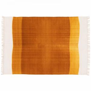 Tapis en laine tissé à plat marron jaune/ orange 120 x 170…