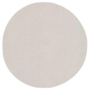 Tapis en laine tufté main de style berbère blanc Diam 100 c…
