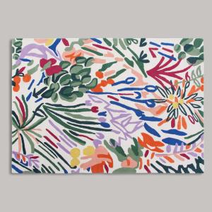 Tapis en laine tuftée motif floral multicolore 160x230