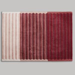 Tapis en laine tuftée motif graphique multicolore 160x230