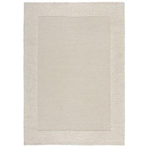 Tapis en laine uni beige