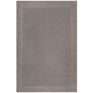 Tapis en laine uni gris