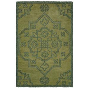 Tapis en laine vert 200x290cm