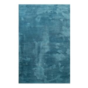 Tapis en microfibre doux et dense bleu pétrole 200x290