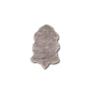 Tapis en peau de mouton tibétain curl gris clair 80x50