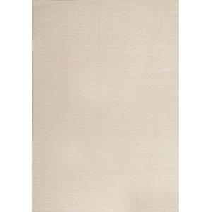 Tapis en polyester brillant motif uni blanc 200x290