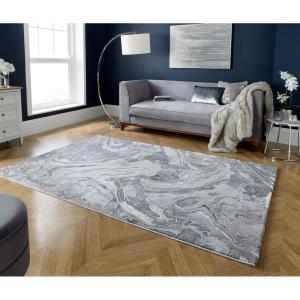 Tapis   en polypropylène argenté 120x170