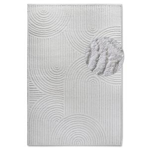 Tapis en relief à poils longs crème - ELLE Decoration 120x1…
