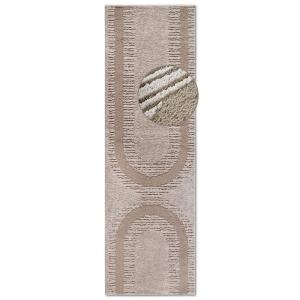 Tapis en relief à poils longs mocca - ELLE Decoration 80x24…