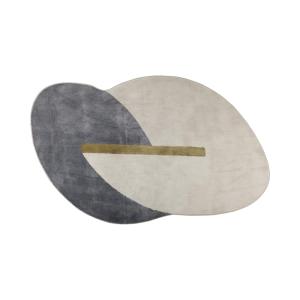 Tapis en tissu bleu et blanc 160x257 cm