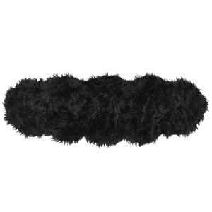 Tapis en tissu noir 180x60cm