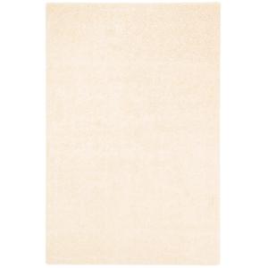 Tapis en velours à poils longs crème 80x240 cm