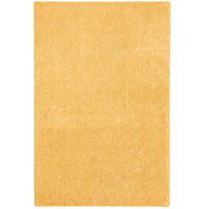 Tapis en velours à poils longs curry jaune 160x160 cm