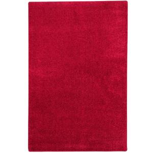 Tapis en velours à poils longs rouge 80x200 cm