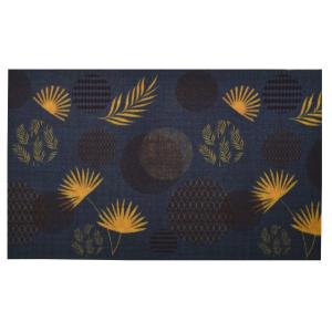 Tapis en velours imprimé bleu 50 x 120 cm