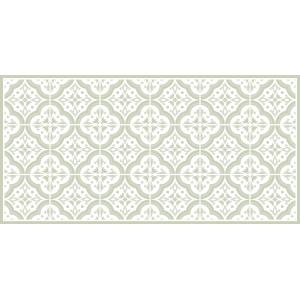 Tapis en vinyl cuisine vert lisbonne 50x100 cm
