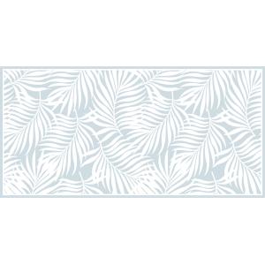 Tapis en vinyl feuilles tropicales poudre bleu 48x98 cm