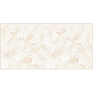 Tapis en vinyl feuilles tropicales sable 48x98 cm
