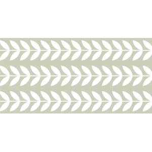 Tapis en vinyl feuilles vintage vert 50x100 cm