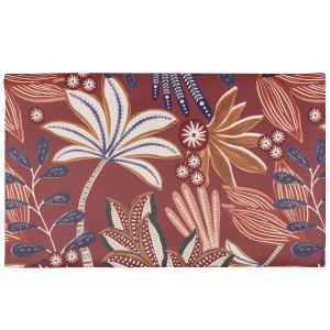 Tapis en vinyle motifs exotiques terracotta 50x80