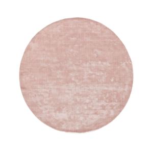 Tapis en viscose rond rose D 160