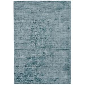 Tapis en viscose tissé main en style vintage turquoise 70x1…