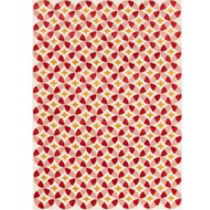 Tapis enfant à reliefs moderne rougejaune 120x170