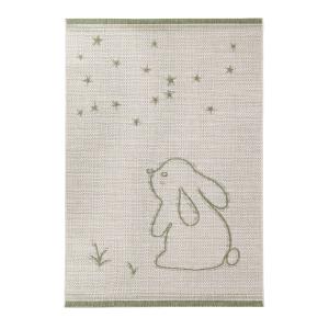 Tapis enfant intérieur exterieur beige et vert  120x170, OE…