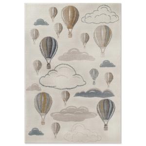 Tapis Enfant montgolfières multicolores 120x170cm