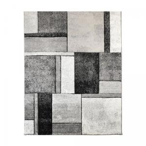 tapis entrée 40x60 tissé gris rectangle motif géométrique L…