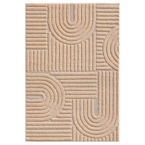 Tapis entrée à relief géométriques Rose 60x110cm