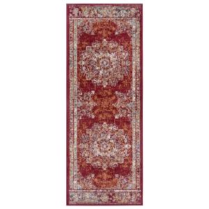 Tapis entrée style Vintage moderne Rouge 57x90cm