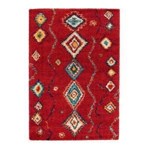 Tapis épais et confortable style ethnique rouge 200 x 290
