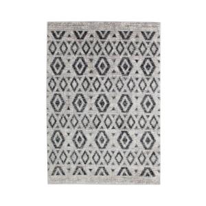 Tapis esprit scandinave à motifs losanges gris beige 120x17…