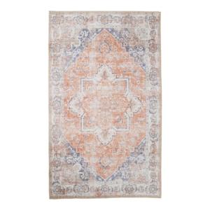 Tapis ethnique 200x300cm GIULIETTA tissu orange 200x1x300cm