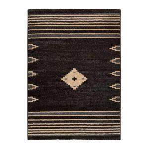 Tapis ethnique anthracite 80x150 cm