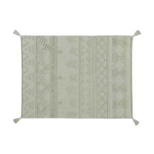 Tapis ethnique berbère en coton olive 120x160