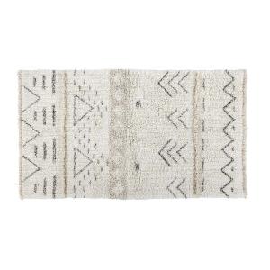 Tapis ethnique berbère en laine beige 80x140