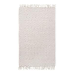 Tapis ethnique berbère en laine crème 120x180