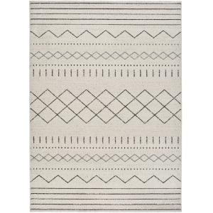 Tapis ethnique blanc/noir 140x200 cm
