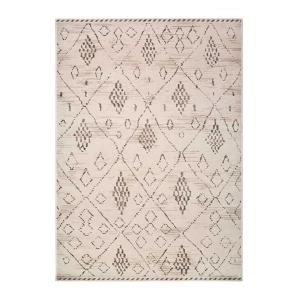 Tapis ethnique crème / marron 160x235 cm