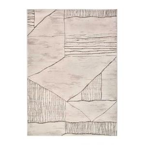 Tapis ethnique crème / marron 200x285 cm