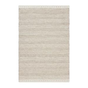 Tapis ethnique design en laine beige 120x170