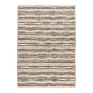 Tapis ethnique design en laine taupe 120x170