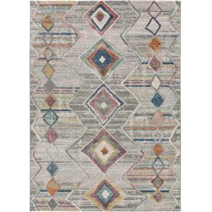 Tapis ethnique gris/multicolore 200x290 cm