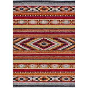 Tapis ethnique multicolore pour extérieur/intérieur, 133X19…