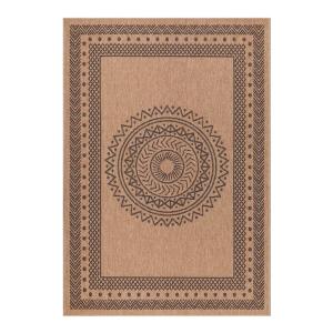 Tapis ethnique naturel en polypropylène noir 120x170