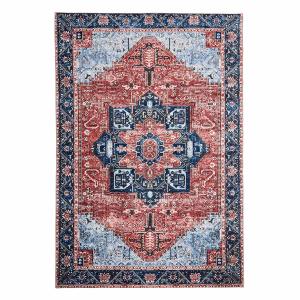 Tapis ethnique orientale en polyester multicolore 80x150